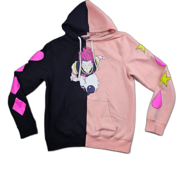 Hot Topic Hunter X Hunter Hisoka Split Hoodie Black & Pink Unisex Size Small - Picture 1 of 11